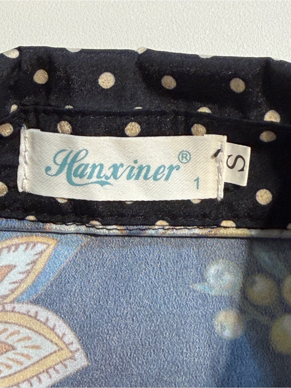 VINTAGE 80s bow blouse polka dot floral flower mix print tie belt paisley bold - Picture 7 of 9